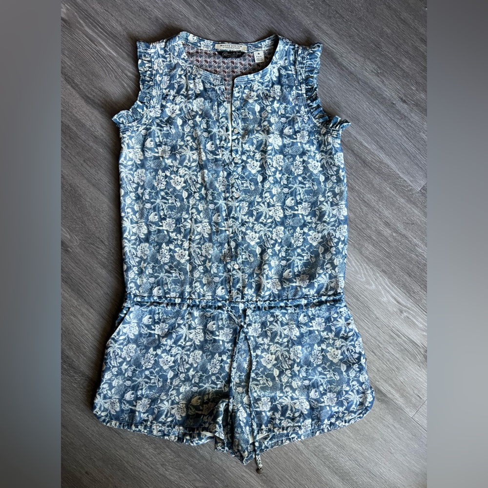 Scotch & Soda Blue Floral Jumpsuit